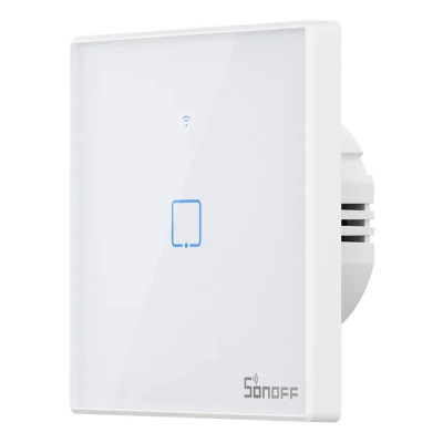 Çelës muri i mençur Sonoff T2 EU, Wi-Fi, RF 433MHz, i bardhë