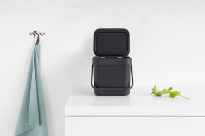 Kosh plehrash Brabantia Sort &amp; Go 3L, për ndarje mbetjesh, gri