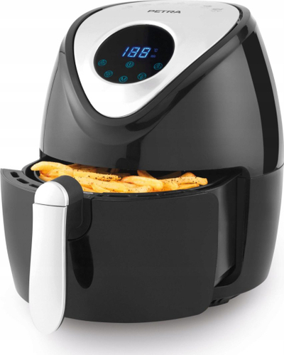 Fritezë ajri Petra PT4221VDEEU7, 4.5L, 1300W, e zezë argjendtë