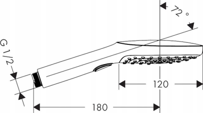Kokë dushi Hansgrohe Raindance Select E 120 3jet, 120mm, tre rryma uji, ari me shkëlqim