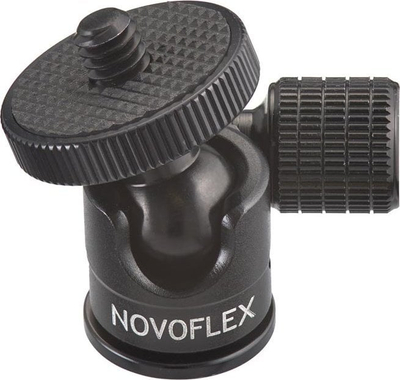 Kokë tripi Novoflex M-NEIGER II, ball e vogël, hot shoe, e zezë