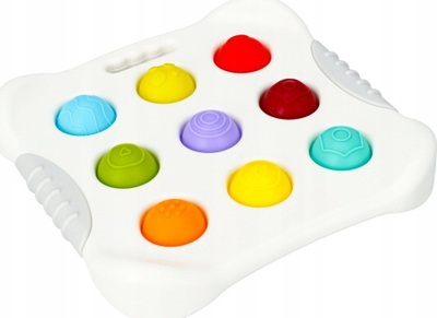 Lojë sensorike Bam Bam Sensory Board WB 0/32, 9 flluska silikoni, për fëmijë 10m+