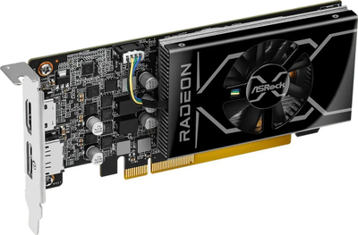 Karta grafike ASRock Radeon RX 6400, 4GB GDDR6, Low Profile, e zezë