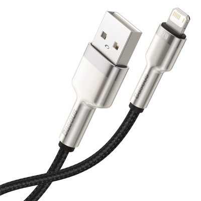 Kabllo USB për Lightning Baseus Cafule, 2.4A, 1m (i zi)