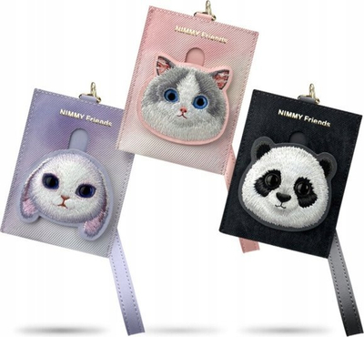 Портфељ ILike Nimmy Card Wallet Big Eyed Pet 2.0 Cat, за картички, розов