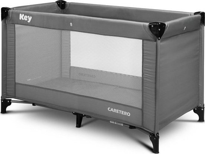 Krevat udhëtimi Caretero Key, 120x60 cm, deri 15 kg, gri grafit