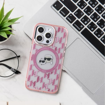 Kapak telefoni Karl Lagerfeld KLHMP15SHMCKMHK, për iPhone 15 6.1", MagSafe, i zi