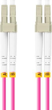 Kabllo optike Lanberg LC LC, patchcord multimode OM4 50/125, 1m, LSZH, vjollcë