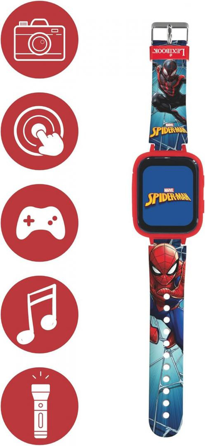 Ora inteligjente për fëmijë Lexibook Spider-Man, ekran me prekje HD, kamerë 720p, blu