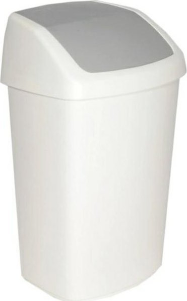 Kosh plehrash Rubbermaid Swing Top Bin R000881, 50L, plastik, i bardhë