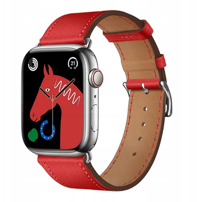Rrip dore për Apple Watch Forcell F DESIGN FA20, 38 40 41mm, lëkurë eko, i kuq