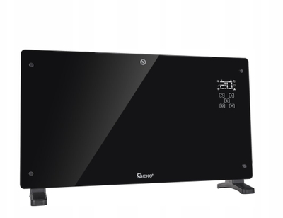 Ngrohës konvektor Geko, xham, WiFi, 2500W, i zi