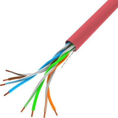 Kabllo rrjeti Lanberg UTP, Cat.5E, CCA, 305m, tel i kuq LCU5-10CC-0305-R