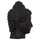 Figurë dekorative dyshemeje HomeMarkt Buddha Head XXL, 90x90x100cm, e zezë