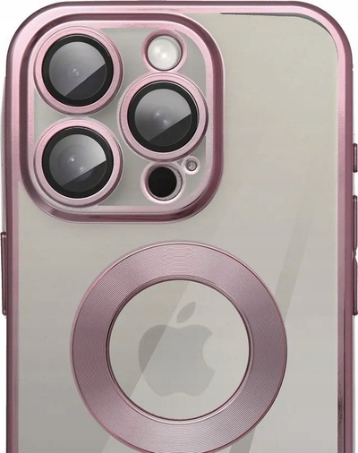 Mbulesë telefoni Glam për iPhone 11, TPU, transparente, rozë powder