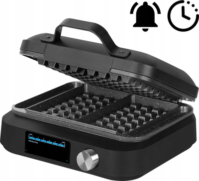 Pjekëse waffle Lovio Home PerfectCrisp LVWF002BK, 2200W, 2 waffle XXL, e zezë