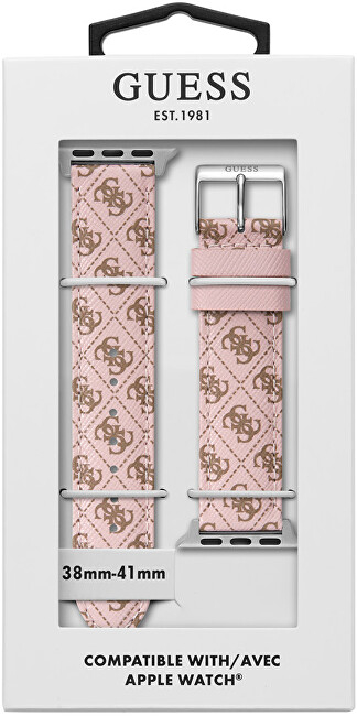 Rrip dore Guess, për Apple Watch (38–41 mm), rozë