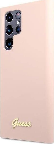 Kutia mbrojtëse Guess GUHCS23LLSLMGPP për Samsung Galaxy S23 Ultra, silikon, rozë