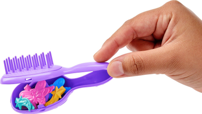 Gocë koke stilimi Barbie Unicorn, me aksesorë flokësh, me ngjitës me shkëlqim, rozë shumëngjyrëshe