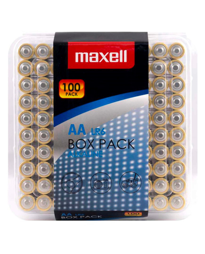 Bateri alkaline Maxell LR6 AA, 1.5V, paketim 100 copë