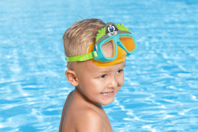 Syze noti Bestway Swimming Goggles Sloth 22064, lentet polikarbonat, UV, shumëngjyrëshe