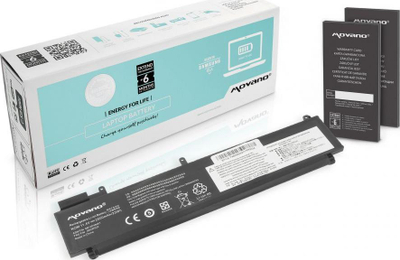 Bateri laptopi Movano për Lenovo ThinkPad T460s T470s, 2000mAh 23Wh, 11.4V, e zezë