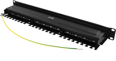 Patch panel rrjeti Deltaco 24xRJ45 Cat6a STP, 1U, 19", i zi