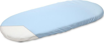 Çarçaf i tendosur për djep Jersey Cotton, 35x75cm, pambuk 100%, i kaltër