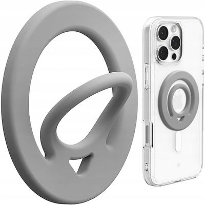 Mbajtëse telefoni Spigen Dual Pop MagSafe, magnetike, gri