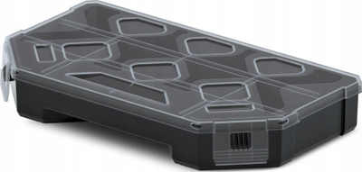 Organizer mini Awtools 243x142x40mm, kapak transparent, trup polimerik, portokalli