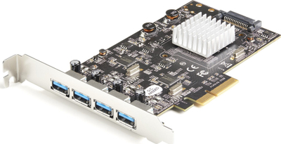 Kartë zgjeruese USB StarTech.com PEXUSB314A2V, 4 porta USB 3.2 Gen 2 10Gbps, PCIe, e zezë