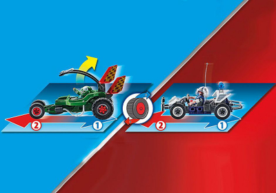 Set lodre Playmobil City Action Police Go-Kart Escape 70577, 125 copa, me figura policie