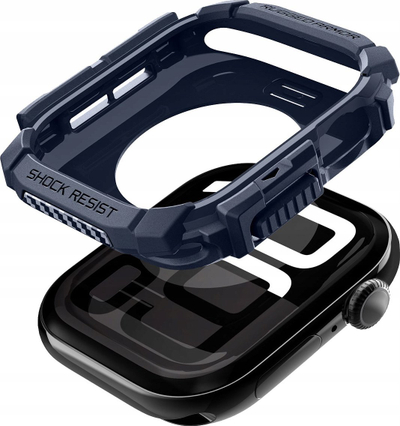 Kapele mbrojtëse Spigen Rugged Armor për Apple Watch 10 42mm, blu marinë