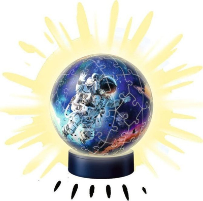 Puzzle 3D Ravensburger Night Light Astronauts, 72 pjesë, 13 cm, shumëngjyrësh