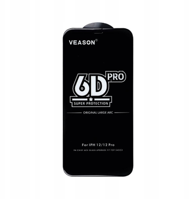 Mbrojtës ekrani Veason 6D Pro për Motorola G14 G54 G55, xham i temperum, 0.3mm, i zi