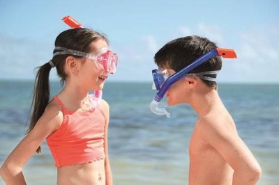Set zhytnije për kalamaj Bestway 24023, maskë edhe snorkel, blu