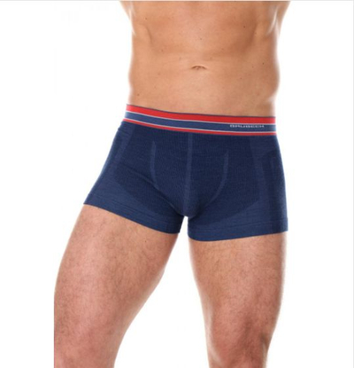 Боксерки за мажи Brubeck Active Wool BX10870, мерино волна, големина S, сина