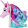 Lodër kokë stilimi Barbie Unicorn, me aksesorë flokësh, me ngjitëse me shkëlqim, shumëngjyrëshe