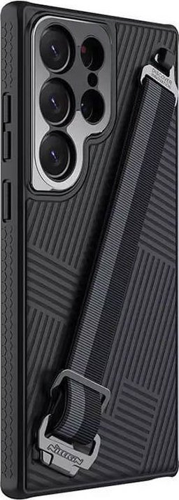 Futrollë Nillkin Strap Case për Samsung Galaxy S23 Ultra, me rrip dore, mbrojtje e fortë, e zezë
