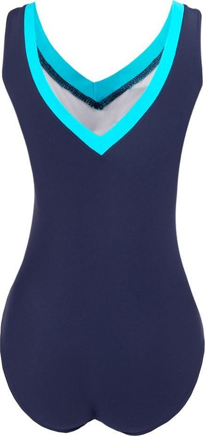 Rrobë banjo njëpjesëshe për gra Crowell Angie W, dekolte V, UPF 50+, blu navy
