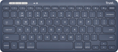 Tastierë Trust Lyra Compact, pa tela, USB 2.4 GHz dhe Bluetooth 5.0, QWERTY US, blu