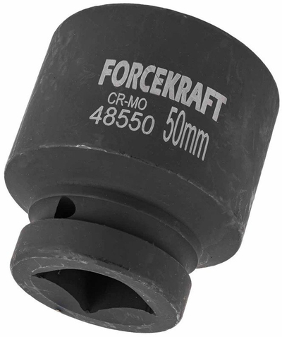 Kokë goditëse FORCEKRAFT Impact Socket 1", 50mm, 6-këndëshe, e zezë