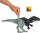Figurë dinosauri Mattel Jurassic World Wild Roar Eocarcharia, tinguj dhe lëvizje, gri e zezë