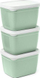 Kuti ngrirëse Amuse Optifridge, set 3x1.2L, bioplastikë, jeshile
