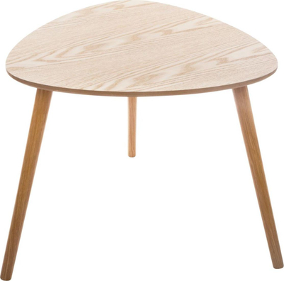 Set tavolinash kafe Atmosphera Mileo Nature, 3 copë, stil skandinav, ngjyrë dru natyral