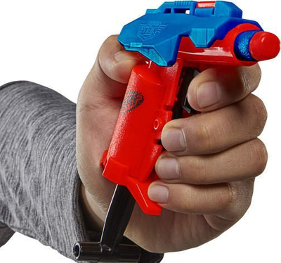 Lodër blaster NERF Alpha Strike Slinger SD-1, me fishekë shkumë, ngarkim manual, blu portokall