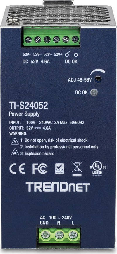 Furnizues energjie industrial TRENDnet TI-S24052, 240W, 52V DC, gri