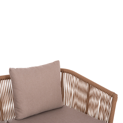 Set mobilje kopshti House Nordic Freja HM6057.04, alumini PE rattan, 4 pjesë, cappuccino bejxhe