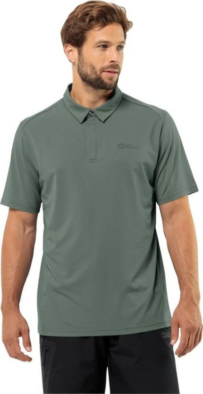 Bluzë polo për burra Jack Wolfskin Delfami, poliester, L, jeshile
