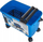 Set veglash për fugim pllaka GEKO G30159, 9 pjesë, kove me rrota, blu